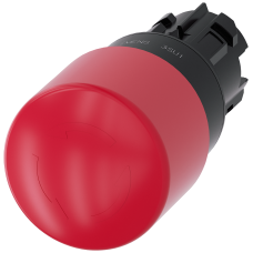 Emergency stop mushroom pushbutton, 22 mm, round, plastic, red, 30 mm, rotate-to-unlatch mechanism
