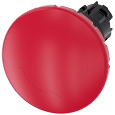 Emergency stop mushroom pushbutton, 22 mm, round, plastic, red, 60 mm, rotate-to-unlatch mechanism