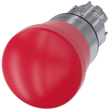 Emergency stop mushroom pushbutton, 22 mm, round, metal, high gloss, red, 40 mm