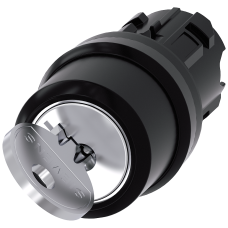 Key-operated switch RONIS, 22 mm, round, plastic, key removal O
