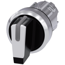 Toggle switch, illuminable, 22 mm, round, metal, high gloss, white