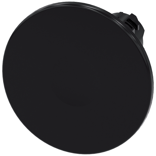 Mushroom pushbutton, 22 mm, round, plastic, black, 60 mm, latching, Pull-to-unlatch mechanism