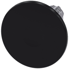 Mushroom pushbutton, 22 mm, round, metal, shiny, black, 60 mm, latching, Pull-to-unlatch mechanism