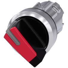 Toggle switch, illuminable, 22 mm, round, metal, high gloss, red