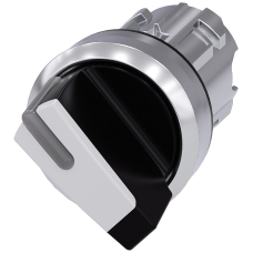 Toggle switch, illuminable, 22 mm, round, metal, high gloss, white