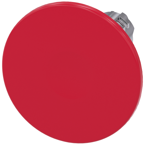 Mushroom pushbutton, 22 mm, round, metal, shiny, red, 60 mm, momentary contact type