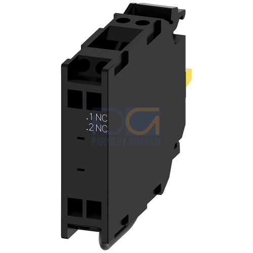 Contact module with 1 contact element, 1 NC, contact for installation monitoring