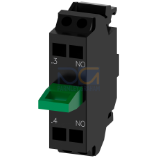 Contact module with 1 contact element, 1 NO, gold-plated contacts, spring-type terminal, for floor mounting