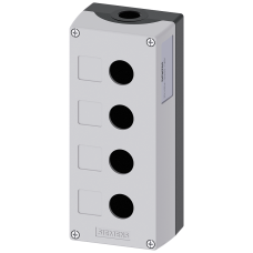 Enclosure for command devices, 22 mm, round, metal, gray, 4 command points
