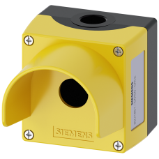 Enclosure for command devices, 22 mm, round, metal, yellow, 1 command point