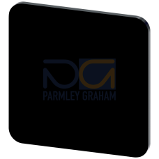 Labeling plate for gluing on enclosure, label size 22x22 mm, black label, white font, without inscri