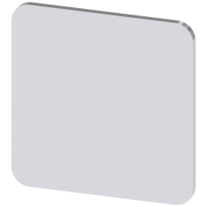 Labeling plate for gluing on enclosure, label size 22x22mm, silver label, black font, without inscri