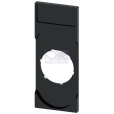 Label holder, 22mm, for twin pushbutton, flat, black, for labeling plate 12.5 mm x 27 mm