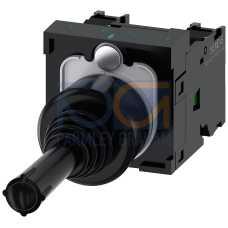 Coordinate switch, 22 mm, round, plastic, black, horizontal latching