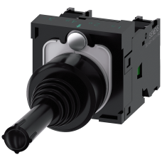Coordinate switch, 22 mm, round, plastic, black, horizontal, 1 NO, 1 NO