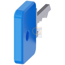 Key for key-operated switch O.M.R,, lock number 73038, light blue