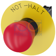 EMERGENCY STOP mushroom pushbutton, 22 mm, round, plastic, red, 40 mm, positive latching, acc. to EN