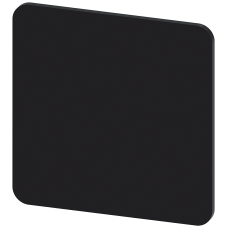 Labeling plate 27x27 mm, black label, without inscription