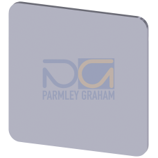 Labeling plate for snapping on or gluing on label holder, label size 27x27 mm, silver label, black characters, without inscription, for self-labeli...