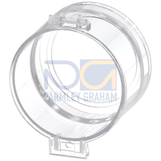 Sealable cap for pushbutton, flat, 22 mm, clear