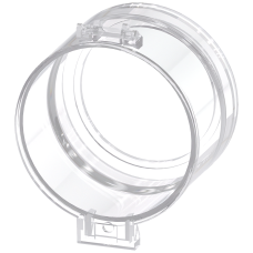 Sealable cap for pushbutton, flat, 22 mm, clear