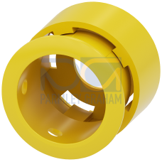 Protective collar for EMERGENCY STOP mushroom pushbutton, 40 mm, for 5 padlocks, yellow