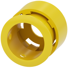 Protective collar for EMERGENCY STOP mushroom pushbutton, 40 mm, for 5 padlocks, yellow