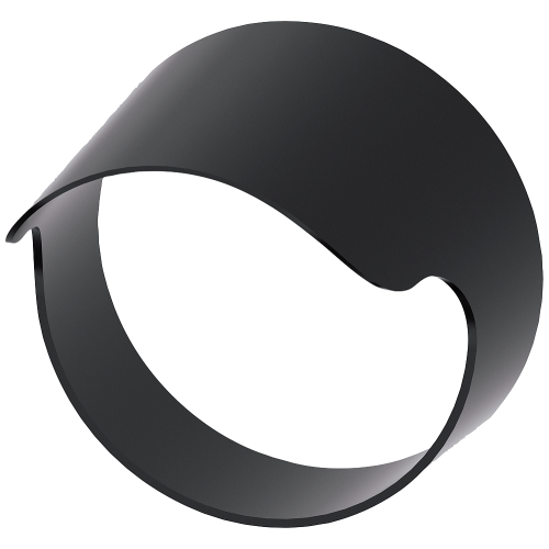 Sun collar, black, for illuminated pushbutton, 22 mm