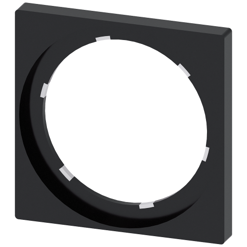 Single frame, 22mm, for square design, black