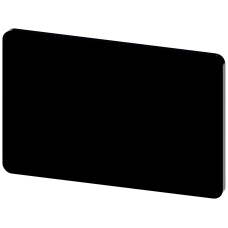 Labeling plate 17.5x27 mm, black label, without inscription