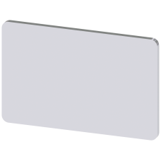Labeling plate 17.5x27 mm, silver-colored label, without inscription