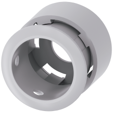 Protective collar for EMERGENCY STOP mushroom pushbutton, 40 mm, for 5 padlocks, gray