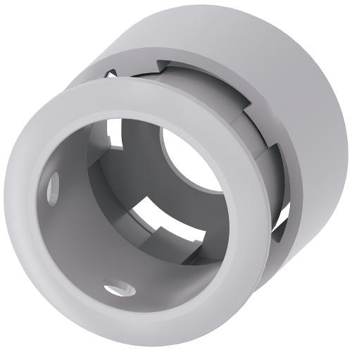 Protective collar for EMERGENCY STOP mushroom pushbutton, 40 mm, for 5 padlocks, gray