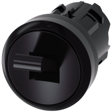 Toggle switch, 22 mm, round, plastic, black, 2 switch positions O-I, latching