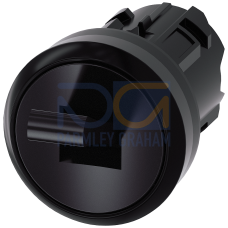 Toggle switch, 22 mm, round, plastic, black, 2 switch positions O<I, momentary contact type, connection from top
