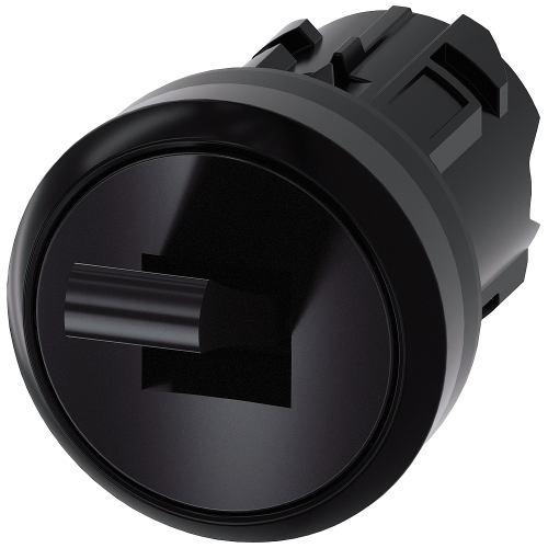 Toggle switch, 22 mm, round, plastic, black, 2 switch positions O<I, momentary contact type, connection from top
