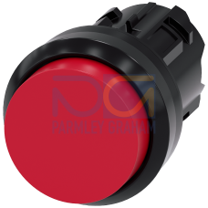 Pushbutton, 22 mm, round, plastic, red, pushbutton, raised, momentary contact type, with laser labeling, symbol number according to, ISO 7000 or IE...