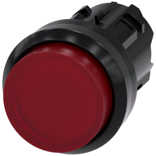 Illuminated pushbutton, 22 mm, round, plastic, red, pushbutton, raised momentary contact type