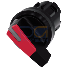 Toggle switch, illuminable, 22 mm, round, plastic, red