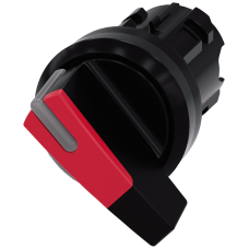 Toggle switch, illuminable, 22 mm, round, plastic, red