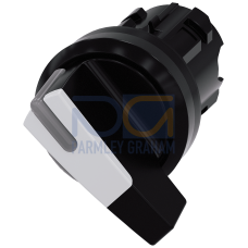 Selector switch, illuminable, 22 mm, round, plastic, white, selector switch, long, 2 switch positions O-I, latching, actuating angle 90&deg;, 10:30h/13...