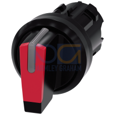 Toggle switch, illuminable, 22 mm, round, plastic, red