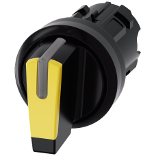 Toggle switch, illuminable, 22 mm, round, plastic, yellow