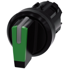 Toggle switch, illuminable, 22 mm, round, plastic, green