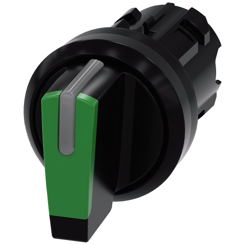 Toggle switch, illuminable, 22 mm, round, plastic, green