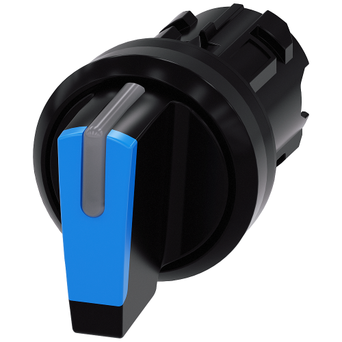 Toggle switch, illuminable, 22 mm, round, plastic, blue
