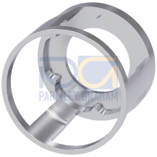 Protective collar for mushroom pushbutton, 40 mm, 22 mm design, 360&deg; metal Viewable from the side