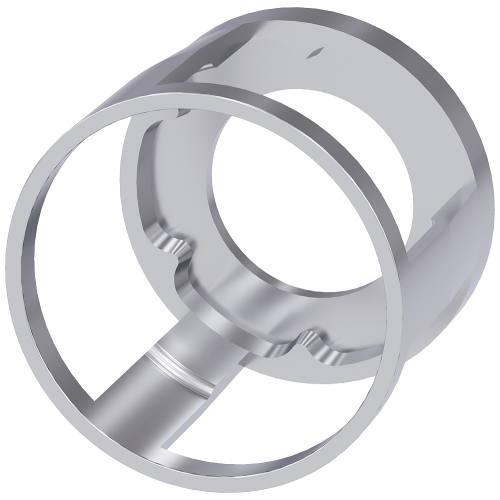 Protective collar for mushroom pushbutton, 40 mm, 22 mm design, 360&deg; metal Viewable from the side