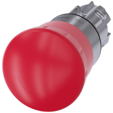 Emergency stop mushroom pushbutton, 22 mm, round, metal, high gloss, red, rotate-to-unlatch mechanism