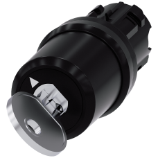 Key-operated switch Siemens, 22 mm, round, plastic, key removal O